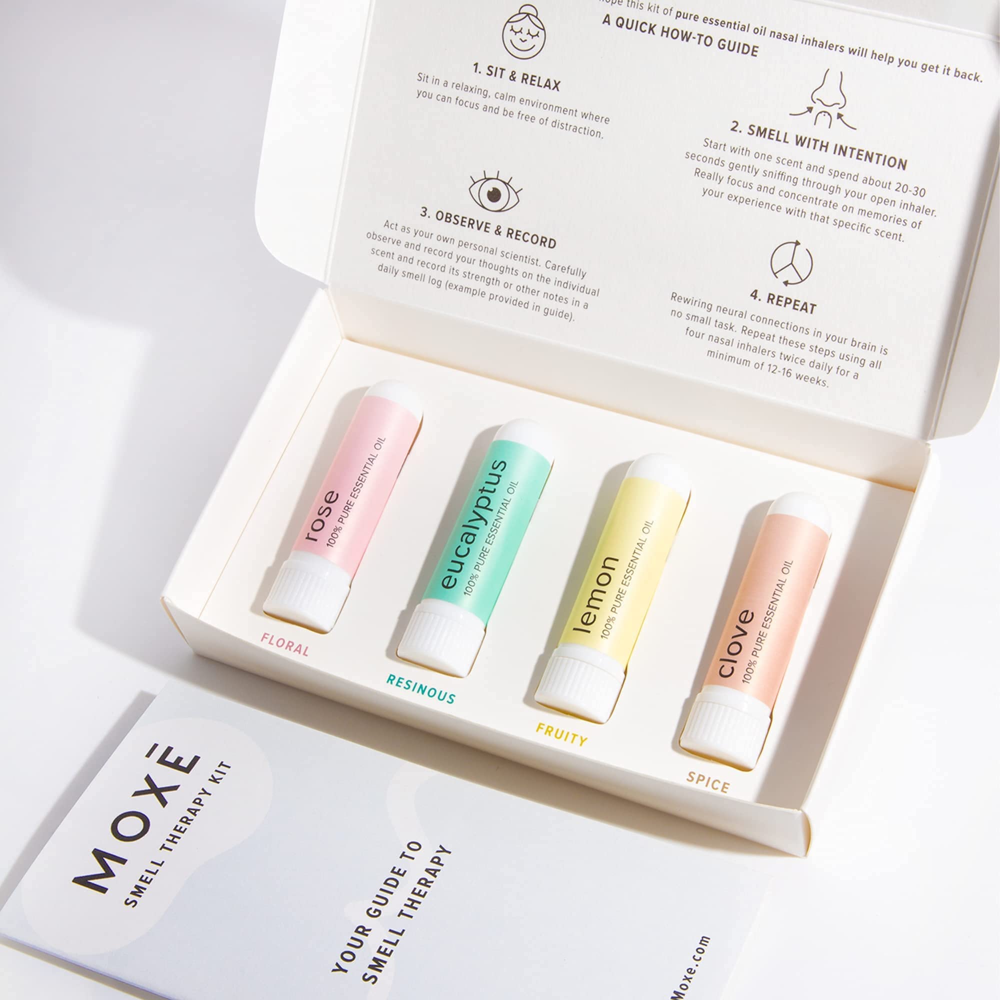 MOXĒ Smell Training Kit, Made in USA, 4 Essential Oils, Olfactory Regeneration, Helps Restore Sense MOXEAu supplements