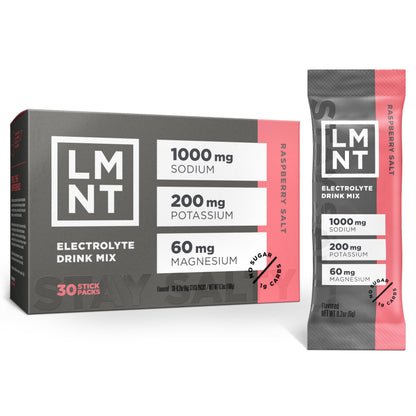 LMNT Zero Sugar Electrolytes - Raspberry Salt | Drink Mix | 30-Count Drink LMNTUS supplements