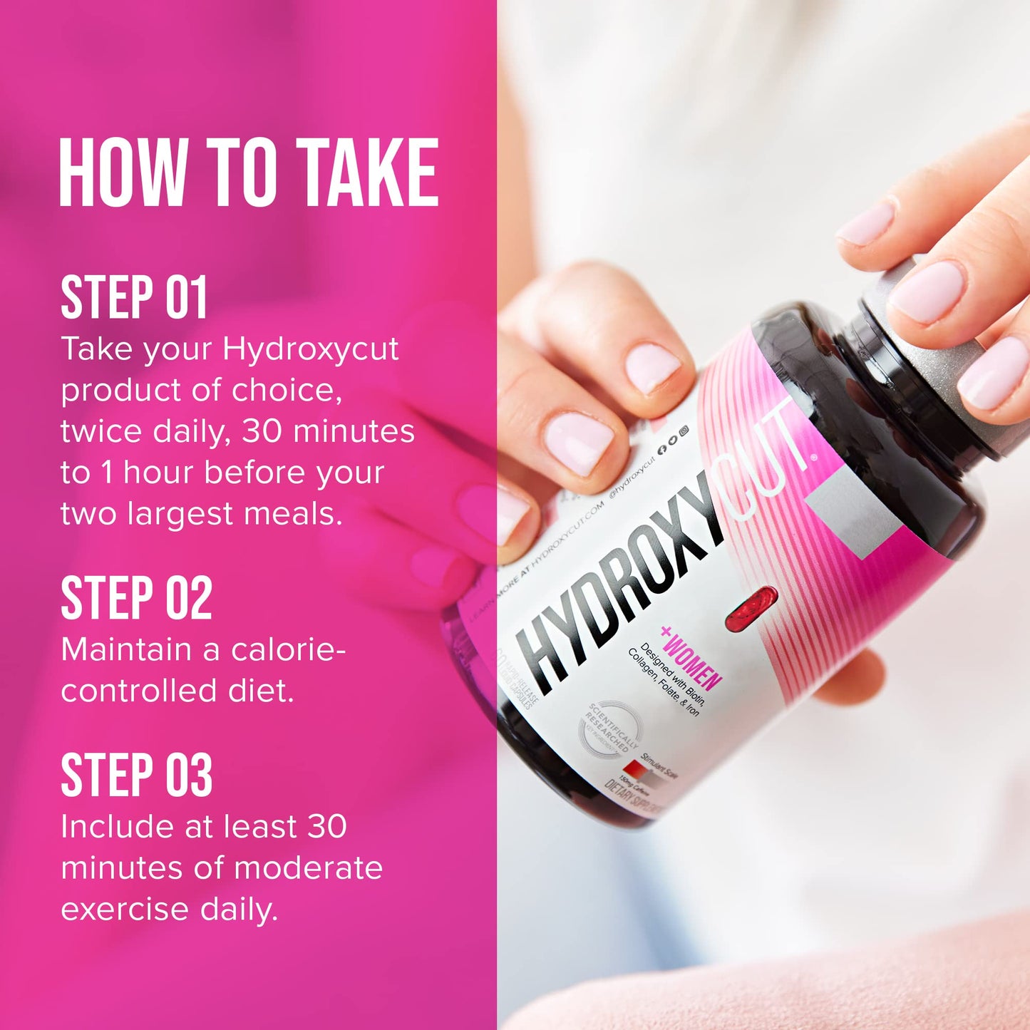 Hydroxycut + Women Pills with Biotin & Collagen | Hair Nails and Skin Vitamins | Iron Supplement HydroxycutUS supplements