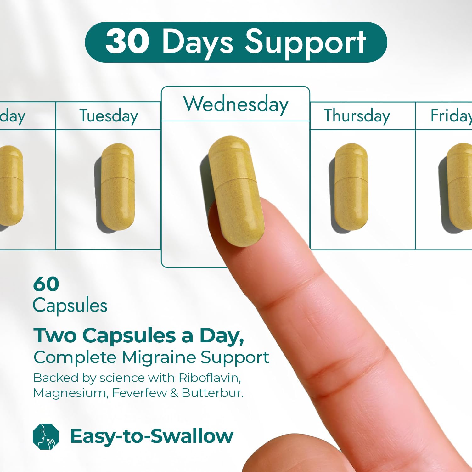 Nature's Nectar Migraine Prevention Feverfew Capsules – PA Free Butterbur Root, Riboflavin 400 mg, Magnesium & Feverfew – Natural Migraine Supplement – 60 Capsules Nature's NectarAu supplements