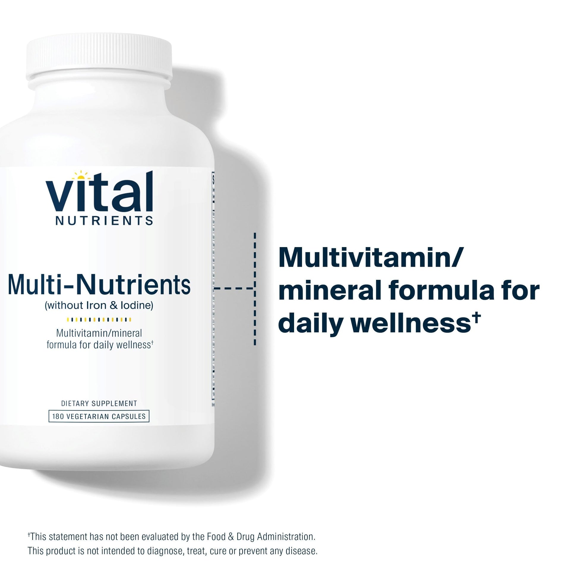 Vital Nutrients Multi-Nutrients (No Iron or Iodine) - Comprehensive Vegetarian Daily Multivitamin and Mineral Formula with Potent Antioxidants* - Gluten, Dairy, Soy Free - Non-GMO - 180 Capsules Vital NutrientsAu supplements