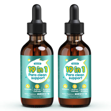 Tatavonix 19 in 1 Herbal Gut Cleanse Drops – Wormwood, Black Walnut, Chlorella 250mg, 10B Probiotics, Clove & Oregano – Liquid Detox Support for Adults & Kids, Alcohol-Free, 4oz TatavonixAu supplements