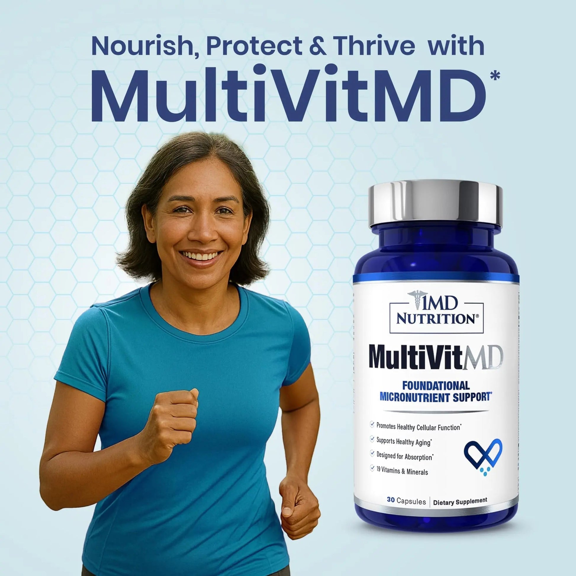 1MD Nutrition MultiVitMD Daily Multivitamin – 19 Essential Vitamins & Minerals for Adults Over 55 | Supports Healthy Aging, Heart, Brain, Bone, & Immune Health | 1MD NutritionAu supplements