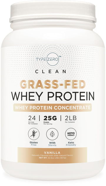 Type Zero Grass Fed Whey Protein Concentrate Powder (Vanilla, 2LBS) - Gluten Free Type ZeroUS supplements