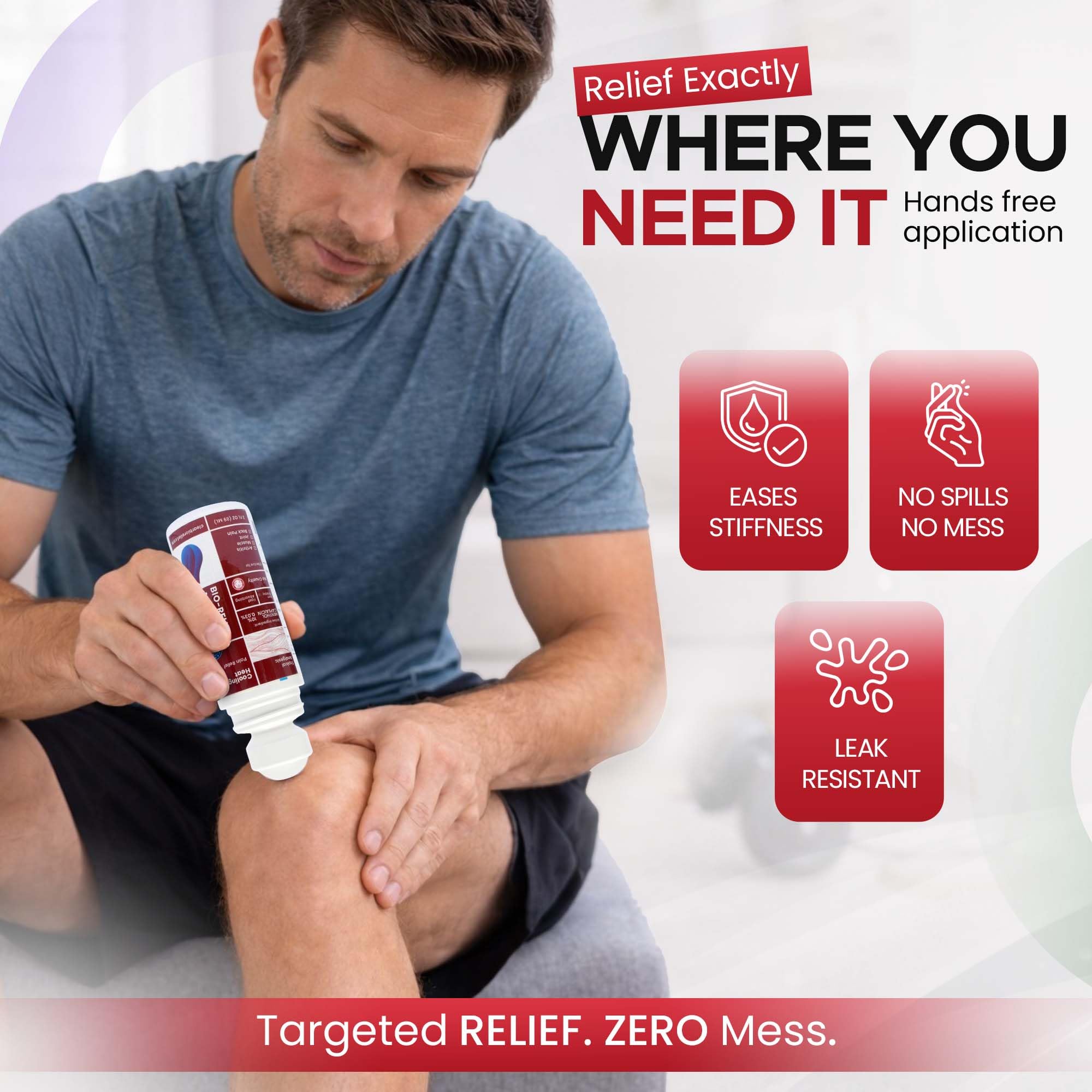 BIO-RELIEF +CH Pain Relief Roll On w 10% Methanol | Highly Effective, Cool & Topical Pain Relief Extra Strength for Arthritis,Muscle,Joint & Back | Easy Roll On Maximum Strength, Made in USA Scientific Solutions GlobalAu supplements