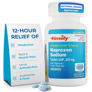 TIME-Cap Labs Naproxen Sodium 220mg (NSAID), Pain Reliever & Fever Reducer Caplets, 12 Hour Relief for Headache, Backache, Arthritis & Body Aches, 300 Count TIME-CAP LABS, INC.Au supplements