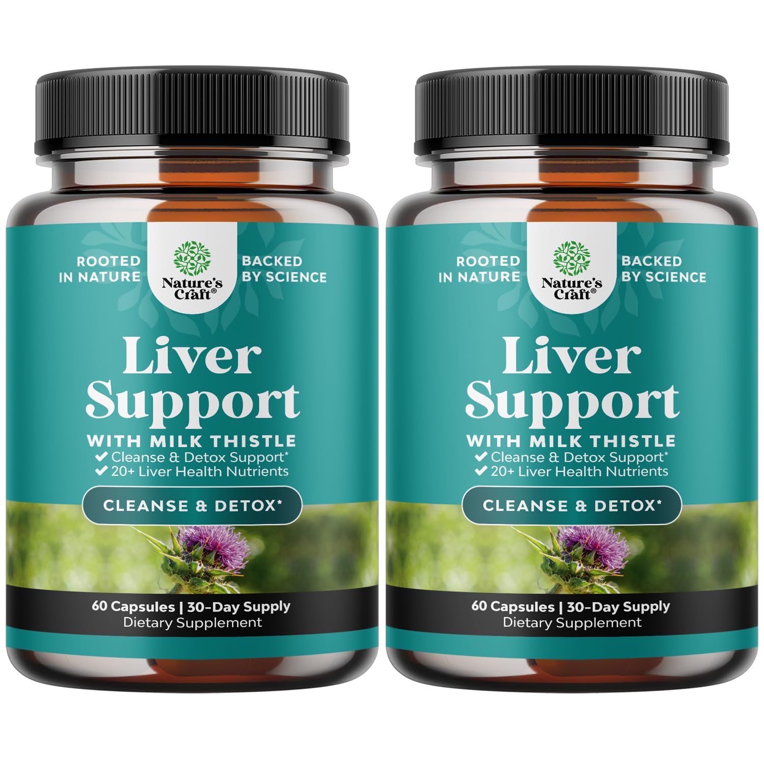 Liver Cleanse Detox & Repair Formula - Herbal Liver Support Supplement Natures CraftUS supplements