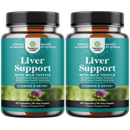 Liver Cleanse Detox & Repair Formula - Herbal Liver Support Supplement Natures CraftUS supplements