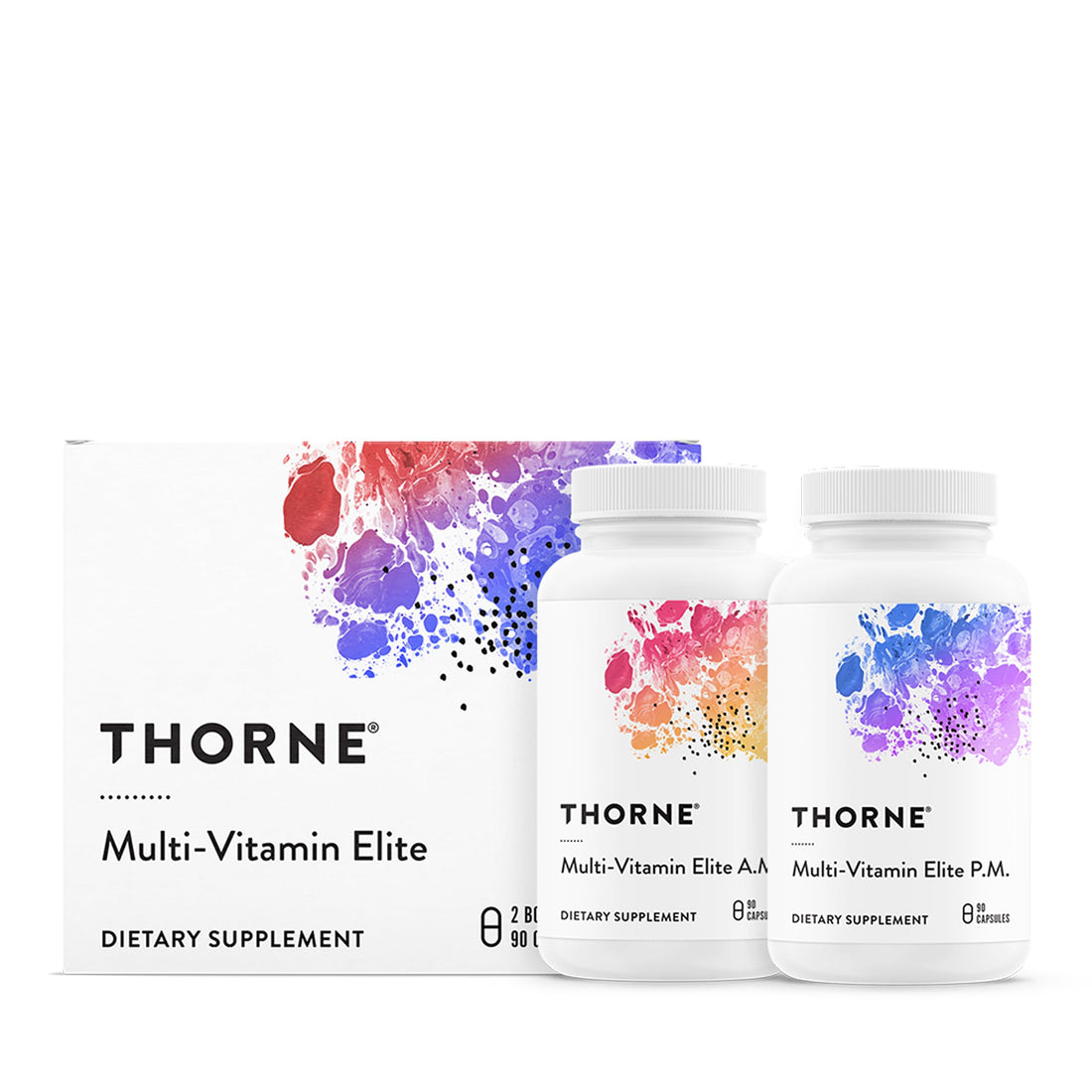 THORNE - Multi-Vitamin Elite - Daily Nutritional Supplement - AM Formula Supports Cellular Energy Production &PM Formula Supports Restful Sleep THORNEUS supplements