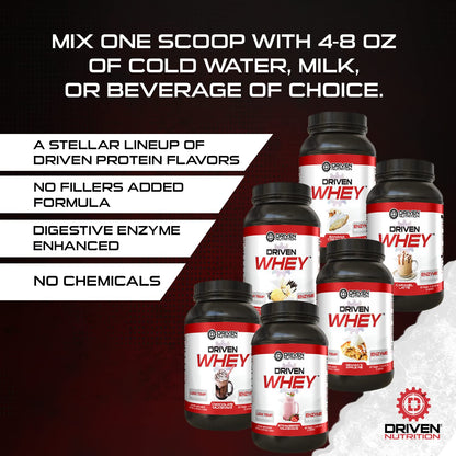 Driven WHEY- Grass Fed Whey Protein Powder: Delicious, Clean Protein Shake Driven NutritionUS supplements