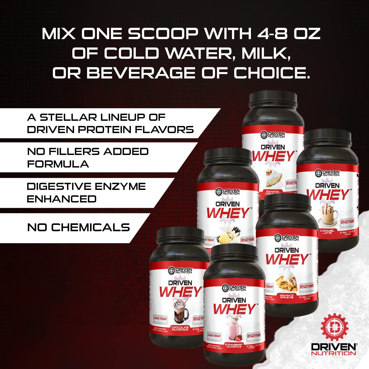 Driven WHEY- Grass Fed Whey Protein Powder: Delicious, Clean Protein Shake- Improve Driven NutritionUS supplements