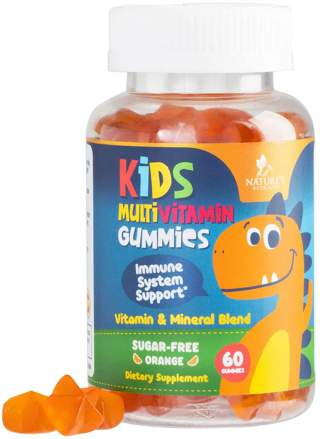 Kids Multivitamin Gummies - Improved Sugar-Free Formula - 100% Daily Folate, Kids Vitamins with Essential Vitamins A, C, D3, E, B6, B12 Nature's NutritionAu supplements