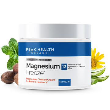 Magnesium Freeze - Topical Magnesium Cream with Niacinamide for Joints, Low Back, Sciatic Nerve, Knee, Hip, & Foot - Fast Acting Cooling Formula - Lightweight, Non-Greasy - 4oz OsteoShieldAu supplements