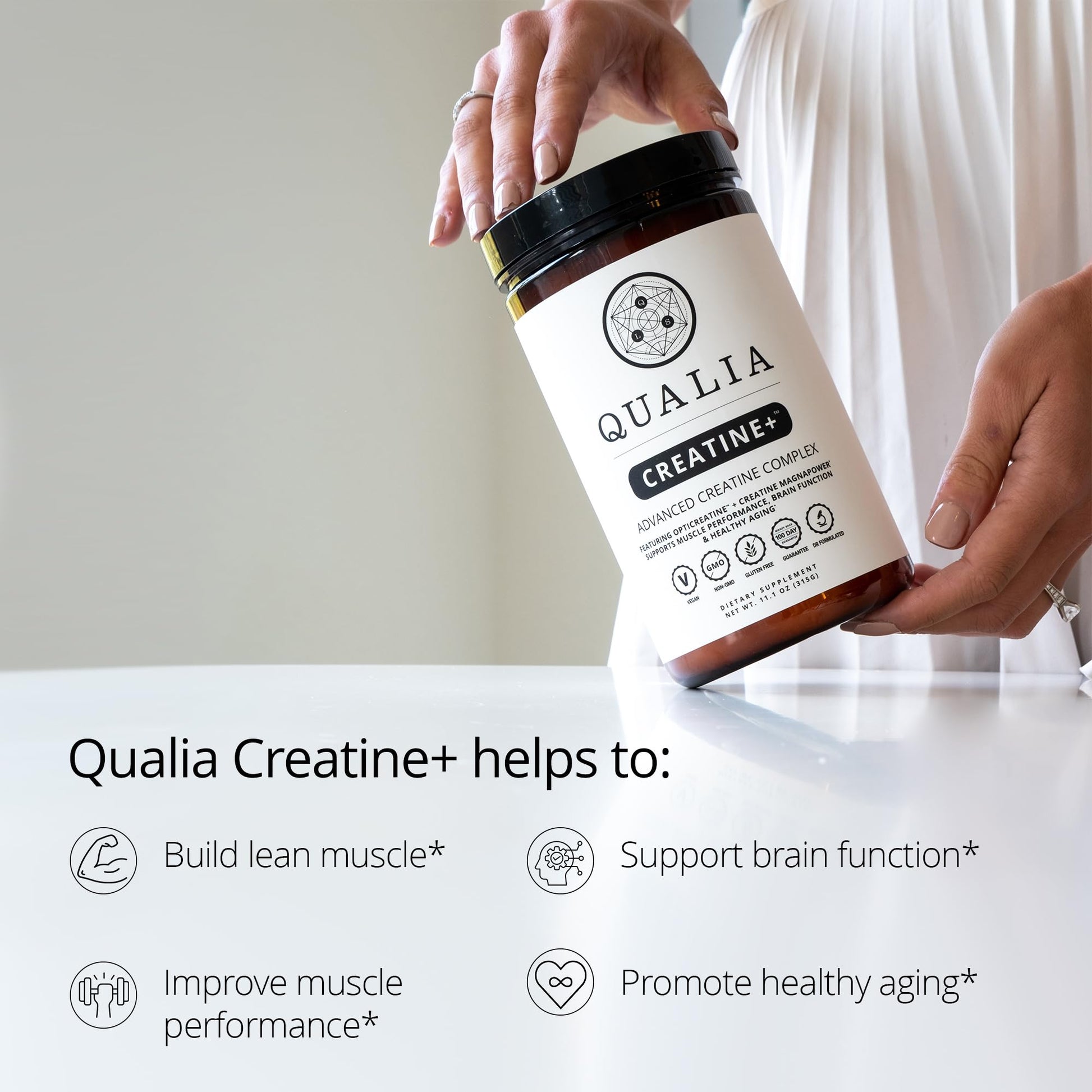Qualia Creatine | Advanced Creatine Complex | 2 Sources + Magnesium | Optimized Absorption | Muscle Performance, Brain Function, & Healthy Aging QUALIA LIFE SCIENCESAu supplements