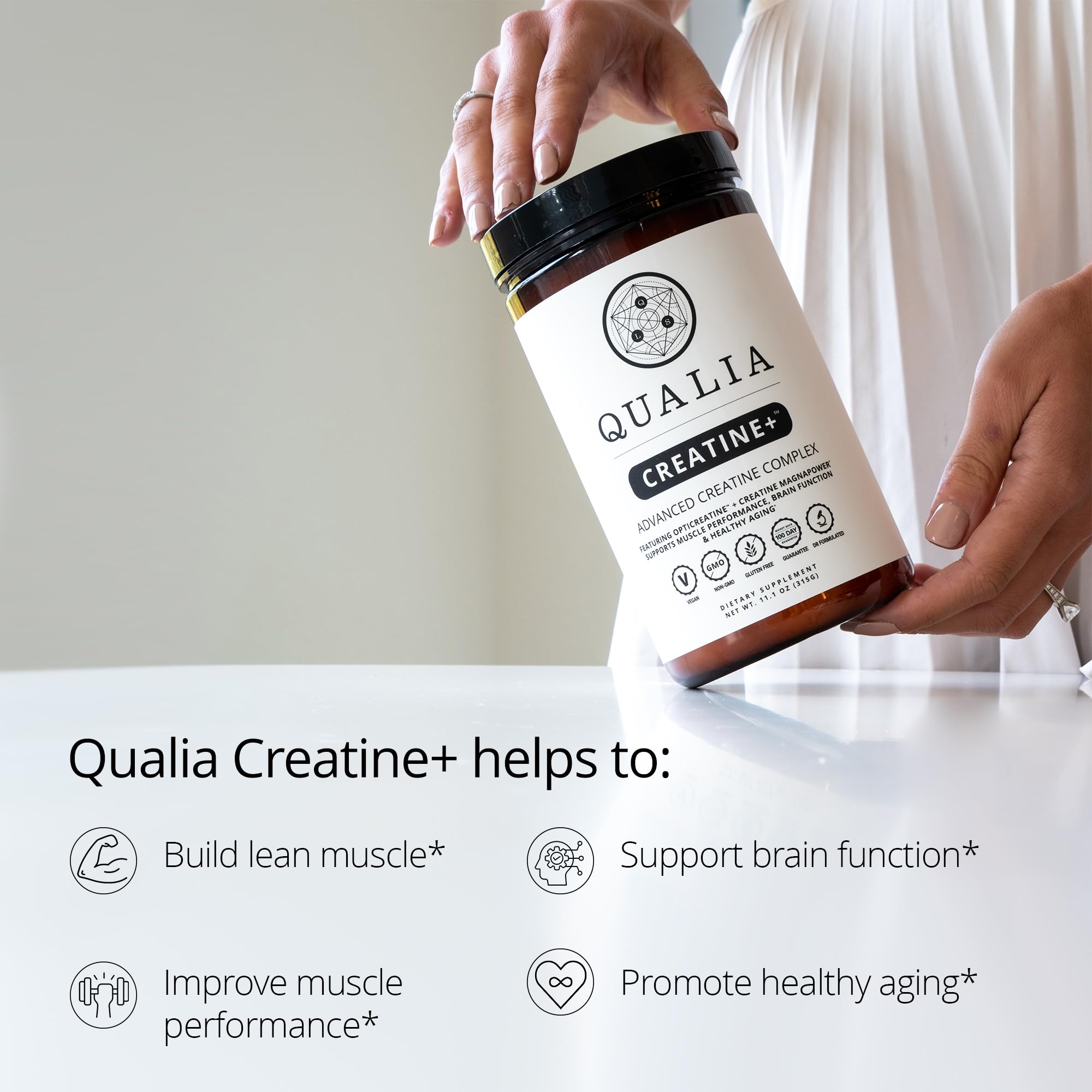 Qualia Creatine | Advanced Creatine Complex | 2 Sources + Magnesium | Optimized Absorption | Muscle Performance, Brain Function, & Healthy Aging QUALIA LIFE SCIENCESAu supplements