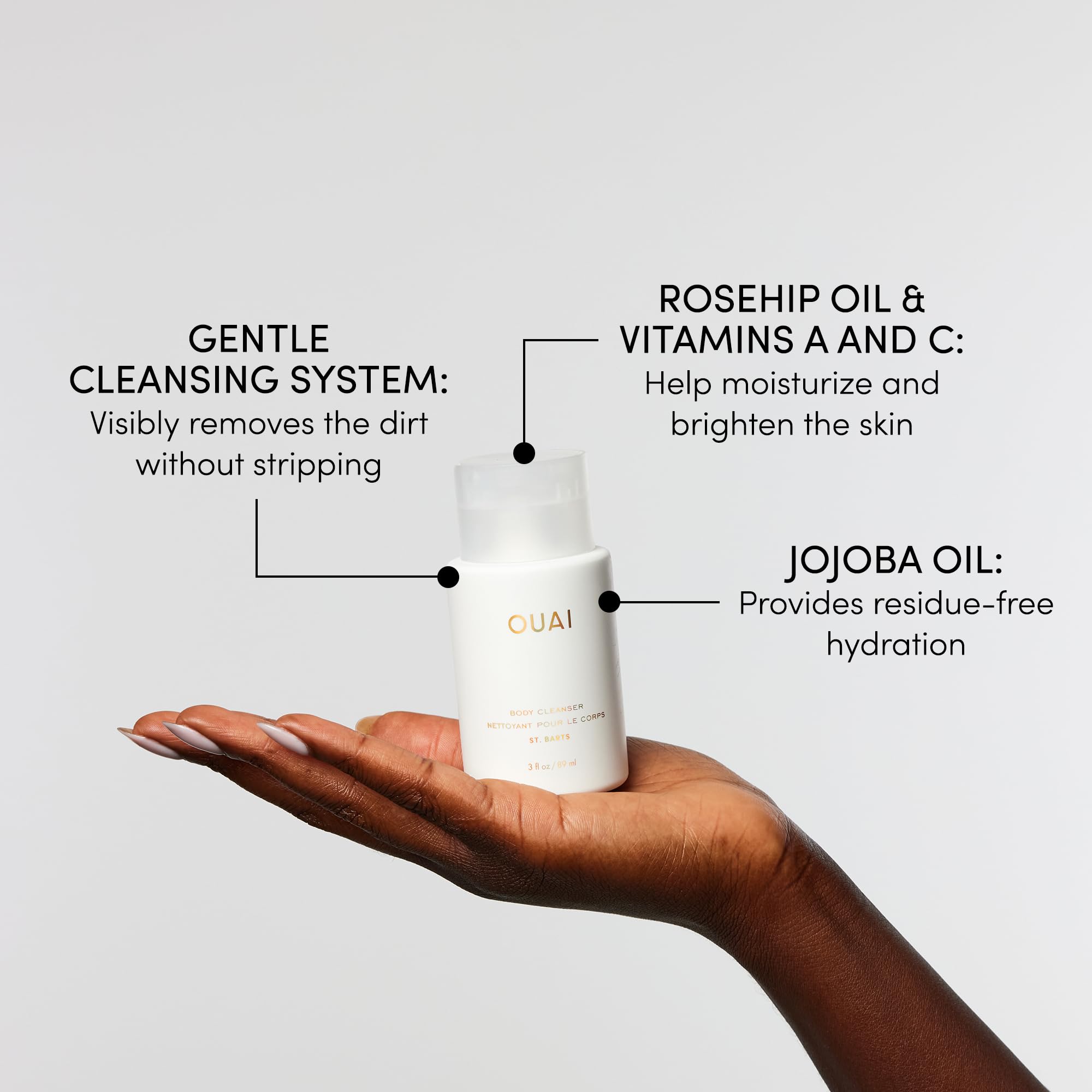 OUAI St. Barts Travel Bundle - Includes Travel Size Scalp & Body Scrub, Foaming Shower Gel, Hydrating Cream, and Hair & Body Mist (4 Count, 3.4 Oz/3.4 Oz/3 Oz/3.3 Oz) OUAIAu supplements