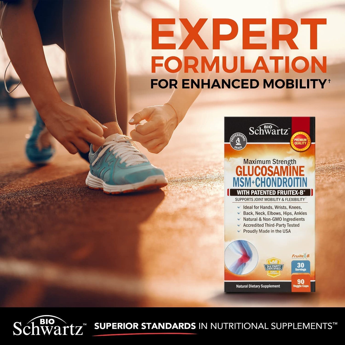 Glucosamine Chondroitin MSM 2110mg - Joint Support Supplement with Turmeric BioSchwartzUS supplements