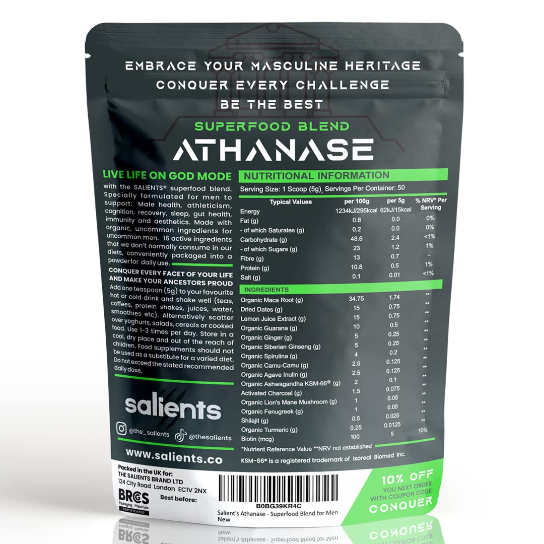 SALIENTS® ATHANASE® | Men's Super Greens Powder | Superfood Powder Blend SalientsUS supplements