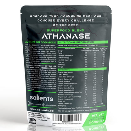 SALIENTS® ATHANASE® | Men's Super Greens Powder | Superfood Powder Blend SalientsUS supplements