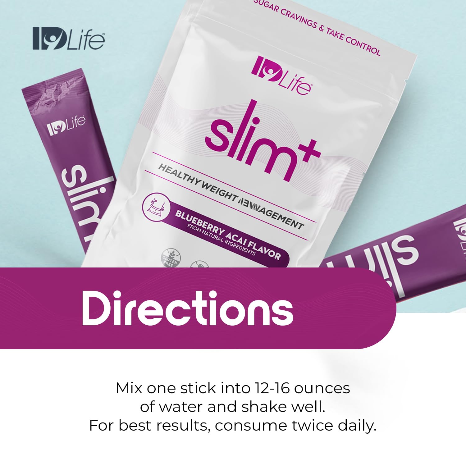IDLife Slim+ - Weight Management Supplement - Easy to Prepare Delicious Blueberry Acai IDLifeUS supplements