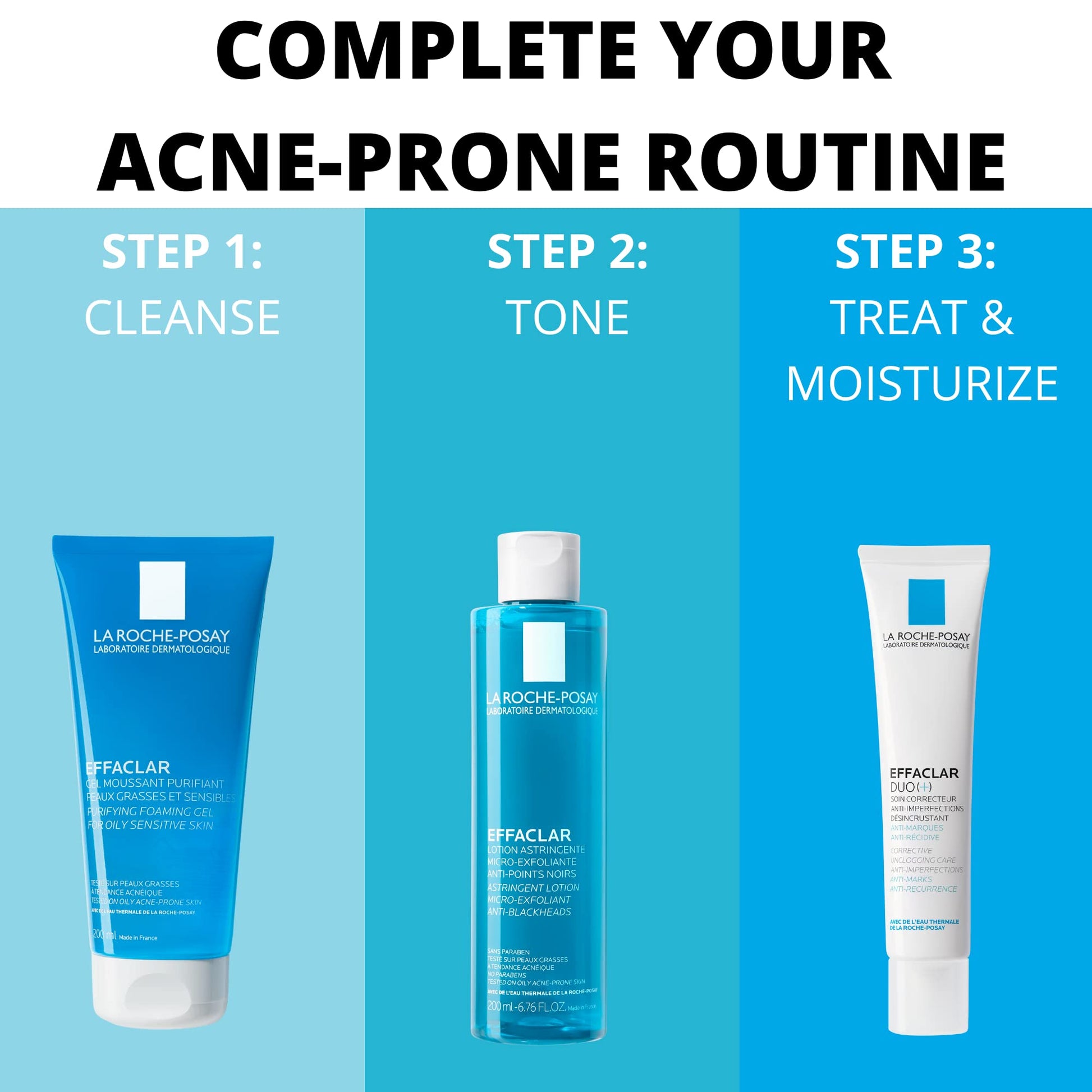 La Roche-Posay Effaclar Purifying Foaming Gel Cleanser for Oily Skin La Roche-PosayUS supplements
