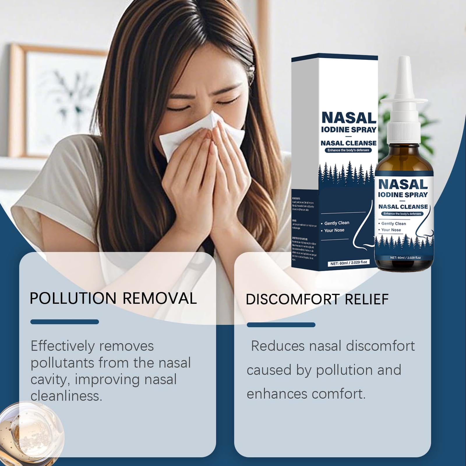 VIPUDA Nutramd Iodine Nasal Spray, Cleanses & Refreshes Your Nasal Passages, Iodine & Fulvic Acid Blend, 100% Natural Mineral Formula – 60 ml/2.029 fl.oz (1pc) VIPUDAAu supplements