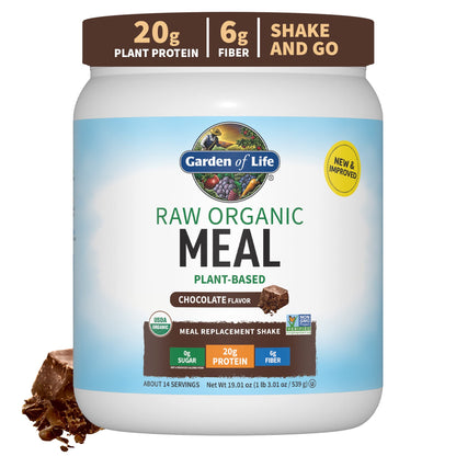 Garden of Life Vegan Protein Powder - Raw Organic Meal Replacement Shakes Garden of LifeUS supplements
