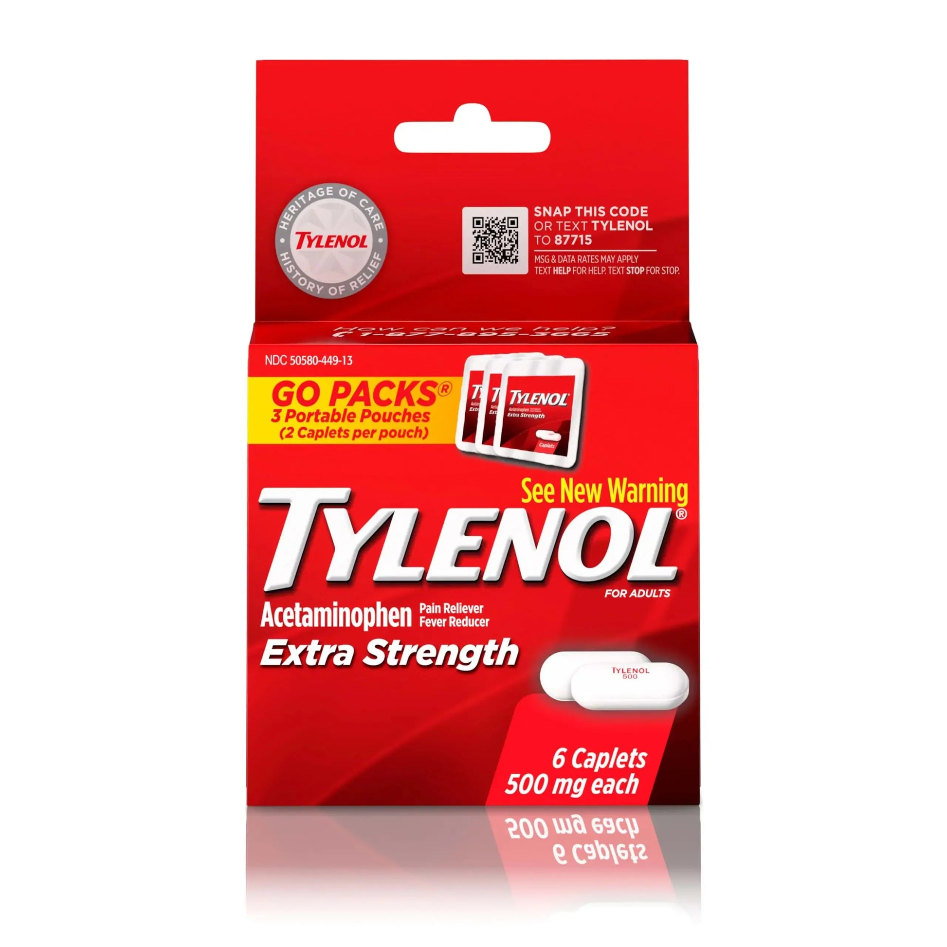 Tylenol Extra Strength 500 mg Acetaminophen Caplets, Pain Reliever & Fever Reducer, Acetaminophen for Minor Arthritis Pain, Headache, Backache & Menstrual Pain Relief, Travel Size, 6 Ct TylenolAu supplements