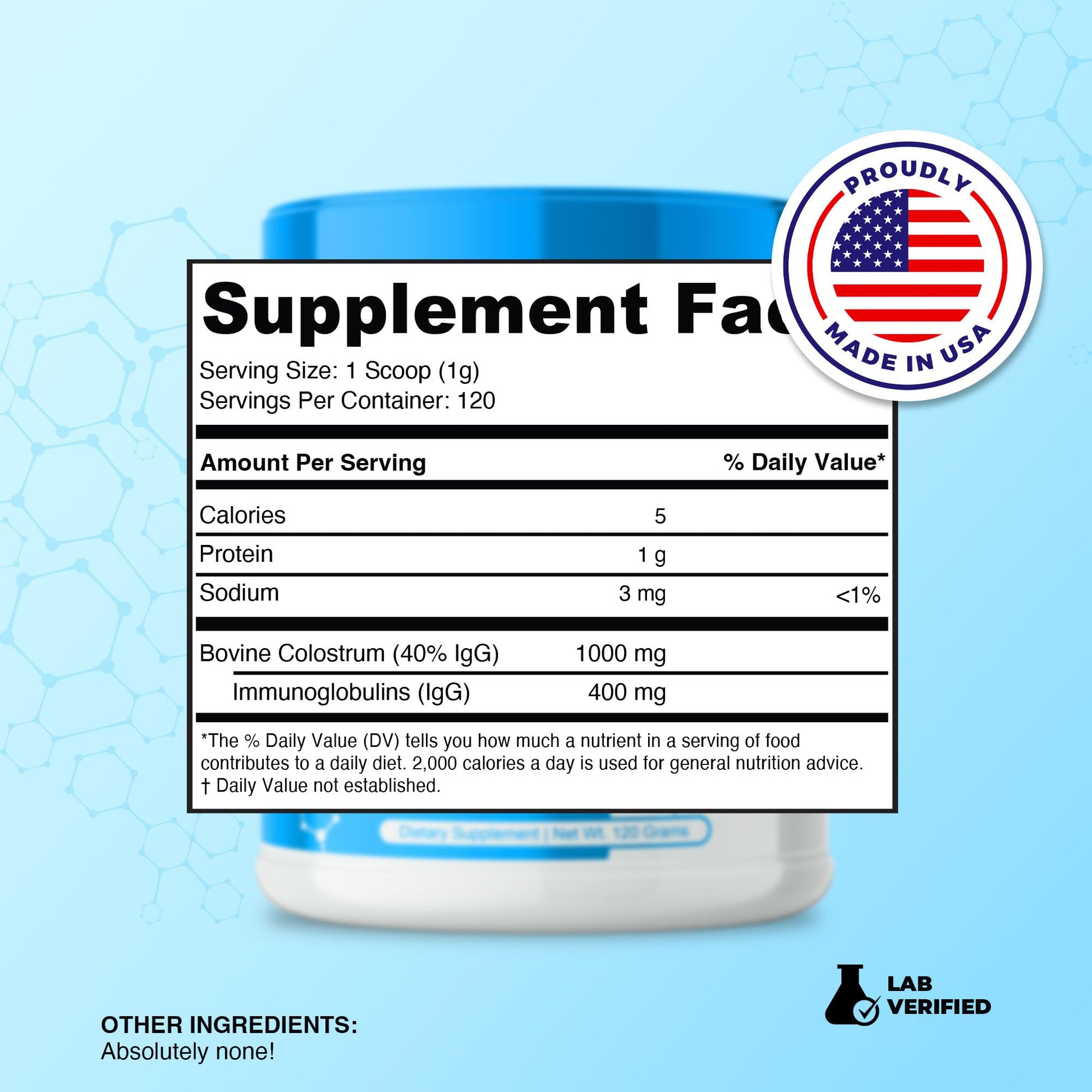 Prime Powders Colostrum Over 40% IgG, Grass Fed, Gut Health, Bloating Immunity Skin Prime PowdersUS supplements