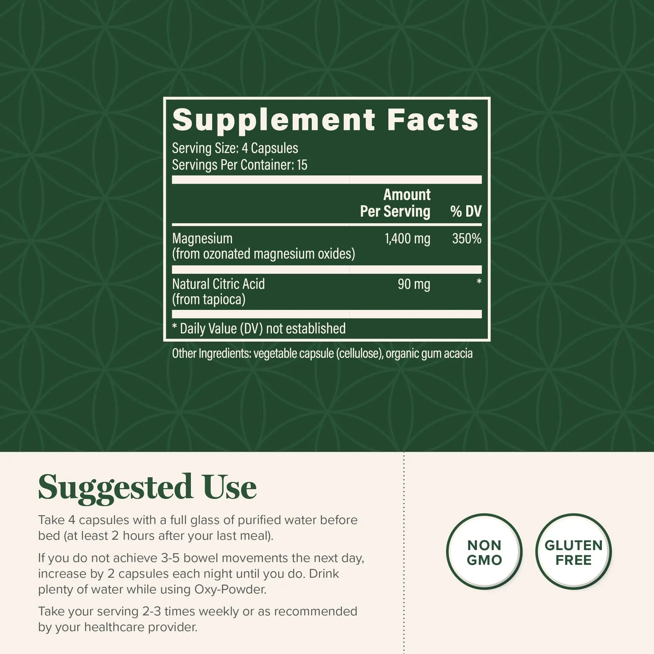 Global Healing Oxy-Powder Colon Cleanse, Constipation Relief for Women & Men, Magnesium Oxide Colon Cleanser & Detox for Weight Loss, Gut Cleanse Detox for Women and Men Global Healing Centernz supplements