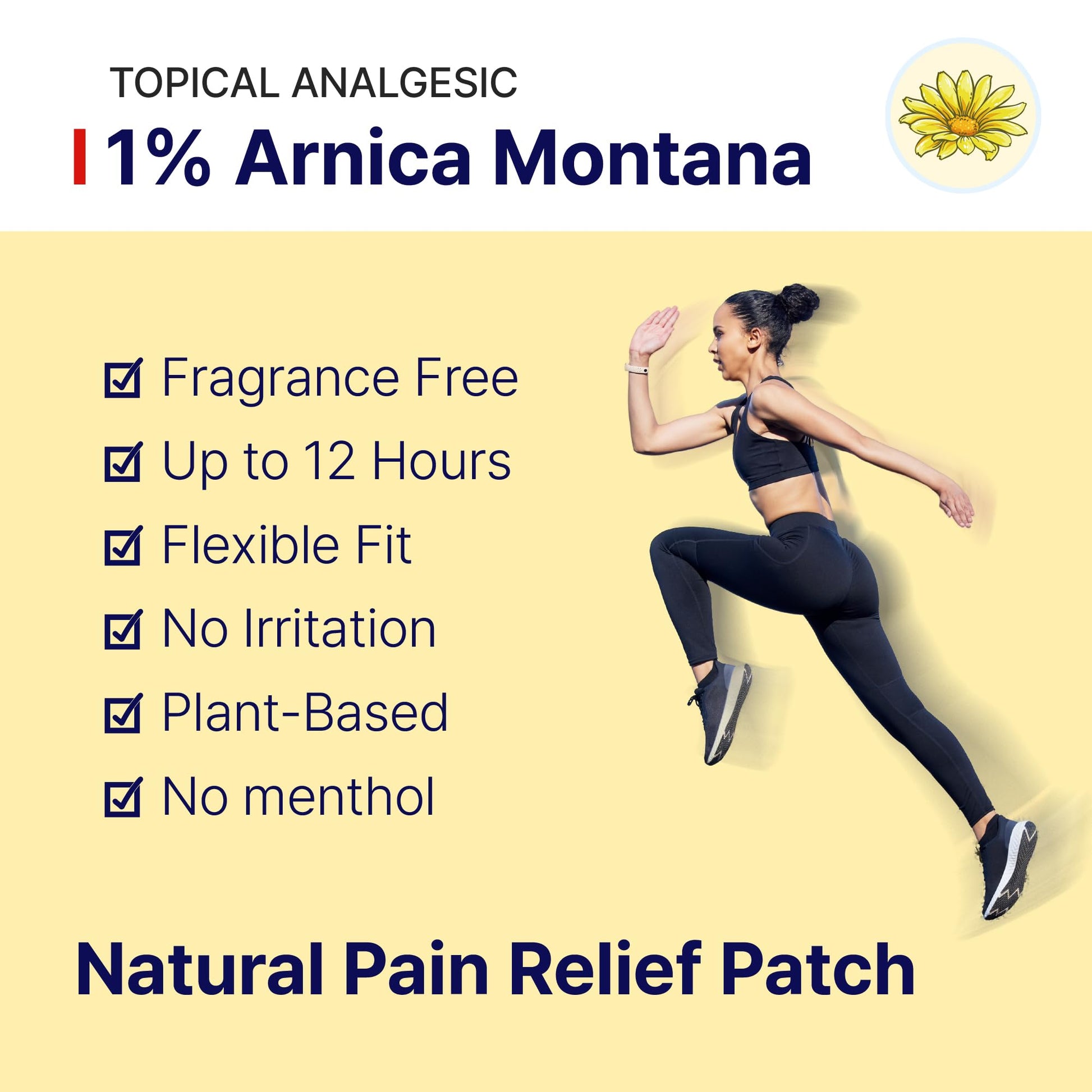 Arnica Hydrogel Pain Relief Patches | Natural Relief for Muscle, Joint, Bruises & Swelling | Flexible, Non-Greasy & Long-Lasting | Great for Back, Knee & Neck Pain (3.9"x4.7", 10, Count) Wooshin LabottachAu supplements
