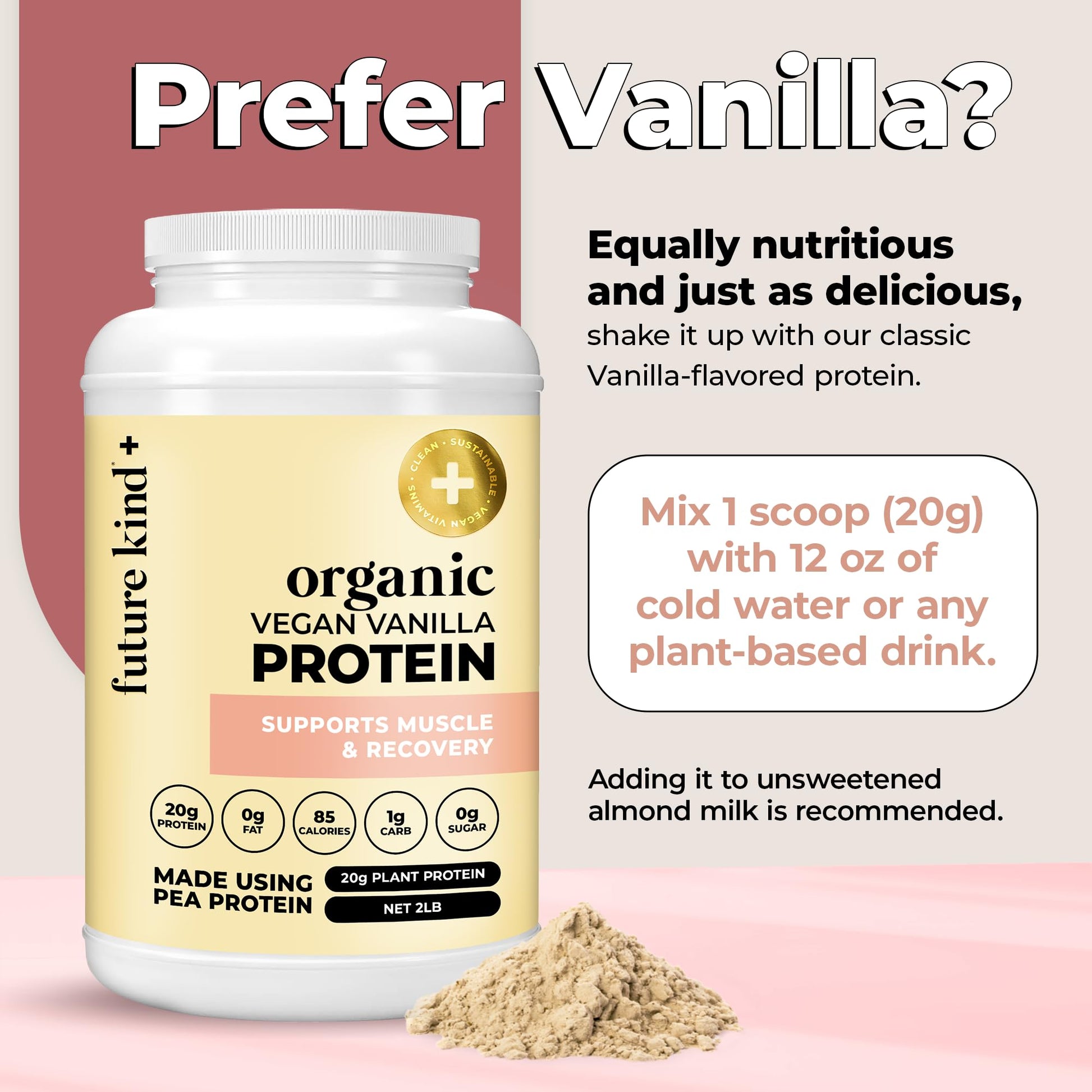 Future Kind Vegan Protein Powder, Chocolate, Pea Plant Protein for Lean Muscle with Iron & Fiber, Whey-Free, Sugar-Free, Soy-Free, Non-Dairy (34 Servings) Future KindAu supplements