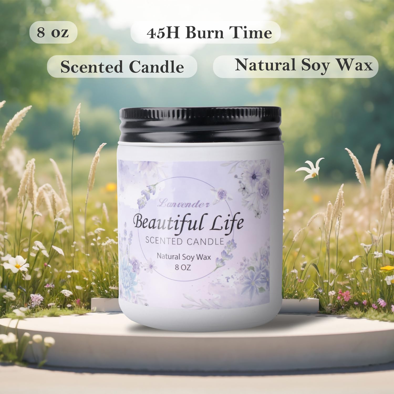 AMIDONSO Lavender Candles for Home Scented,8 oz Aromatherapy Candles Gift,45 Hour Long AMIDONSOAu supplements