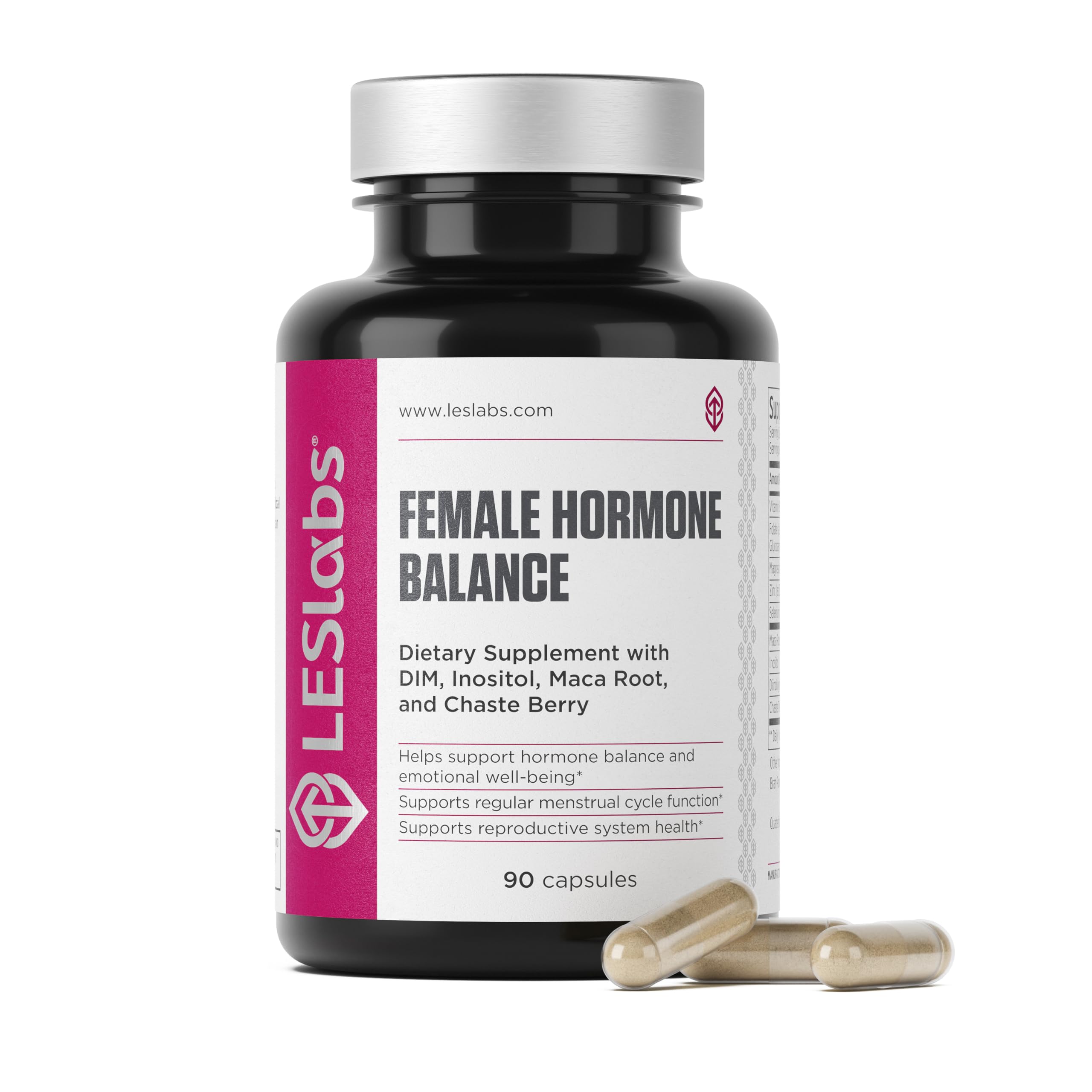 LES Labs Female Hormone Balance Supplement – Hormone Support for Women with Inositol, DIM, Vitex, Chaste Tree, Vitamin B6 & Folate – Menstrual Cycle & Fertility Support – 90 Capsules – Non-GMO LES LabsAu supplements