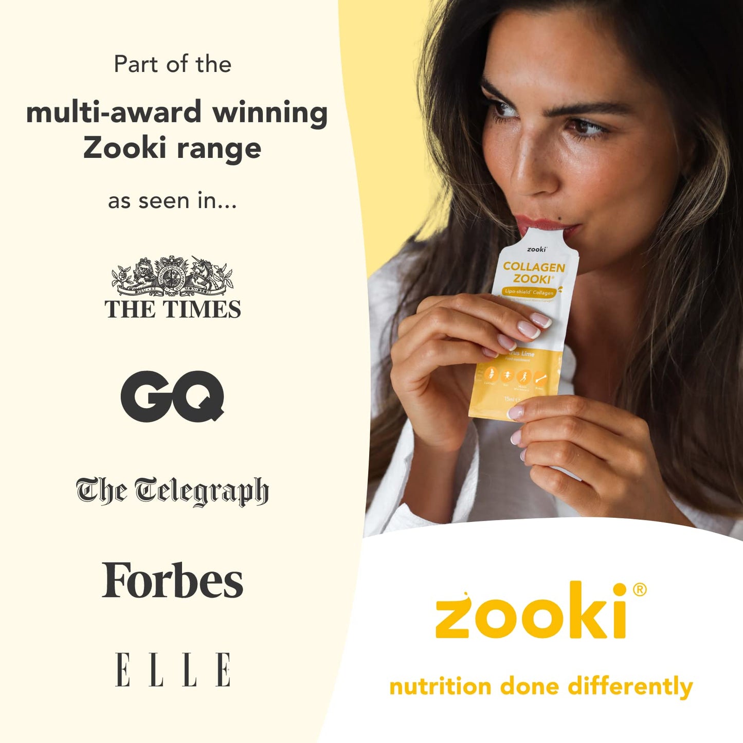 Zooki 5000mg Marine Collagen Liquid Sachets | Hydrolysed Marine Collagen Peptides yourzookiUS supplements