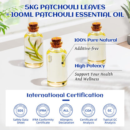 HIQILI Patchouli Essential Oil 100ML, Pure Natural, for Perfume Making, Diffuser and Skin HIQILIUS supplements