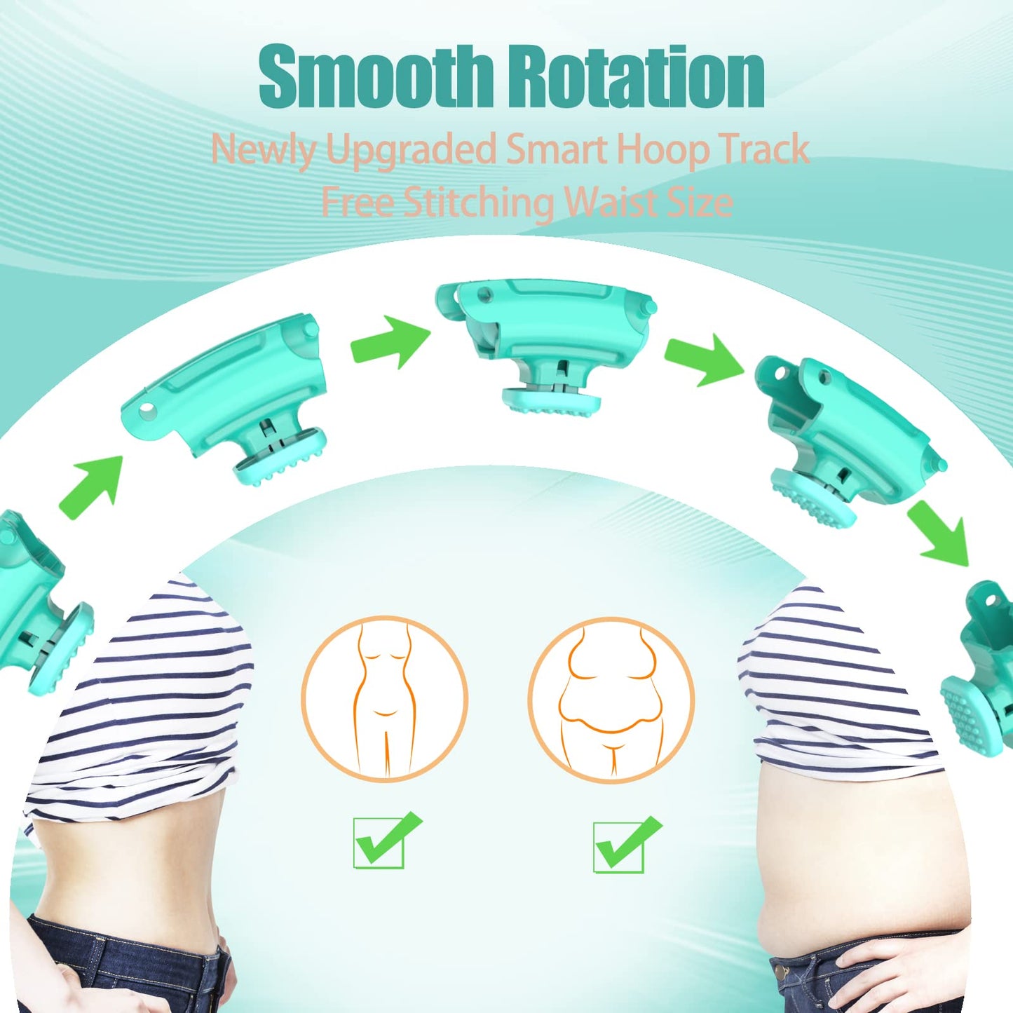 OurStarry 32 Knots Weighted Workout Hoop Plus Size, Smart Waist Exercise Ring OurStarryUS supplements