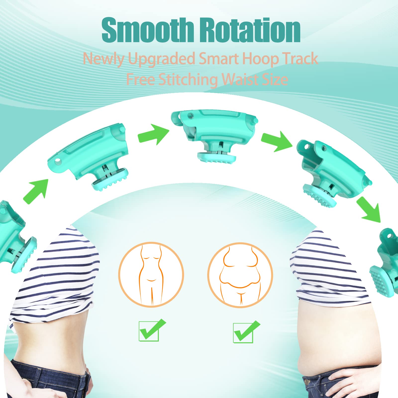 OurStarry 32 Knots Weighted Workout Hoop Plus Size, Smart Waist Exercise Ring OurStarryUS supplements
