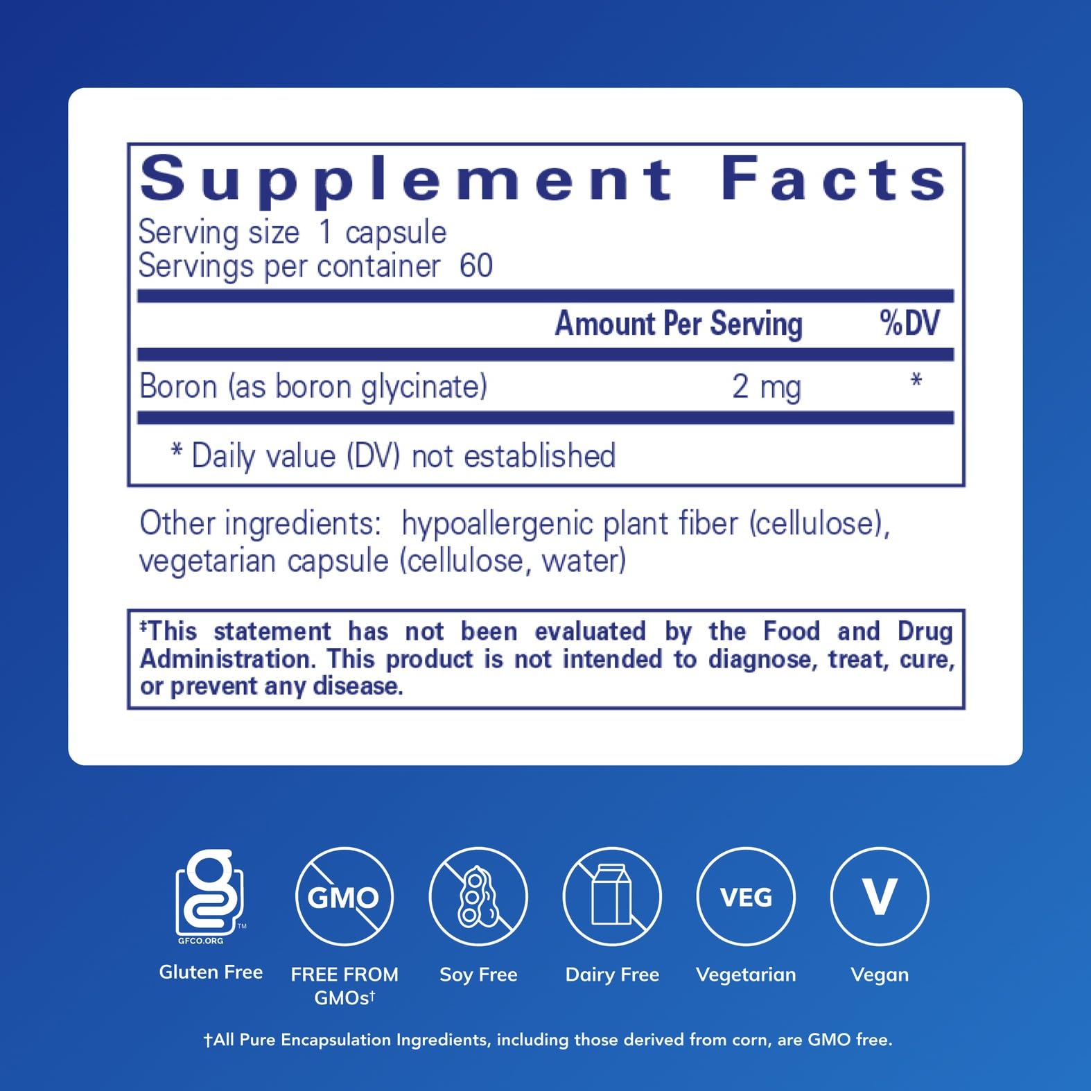 Pure Encapsulations Boron (Glycinate) | Supplement for Hormone Balance, Bone Strength and Health, Connective Tissue, and Nutrient Metabolism* | 60 Capsules Pure EncapsulationsAu supplements