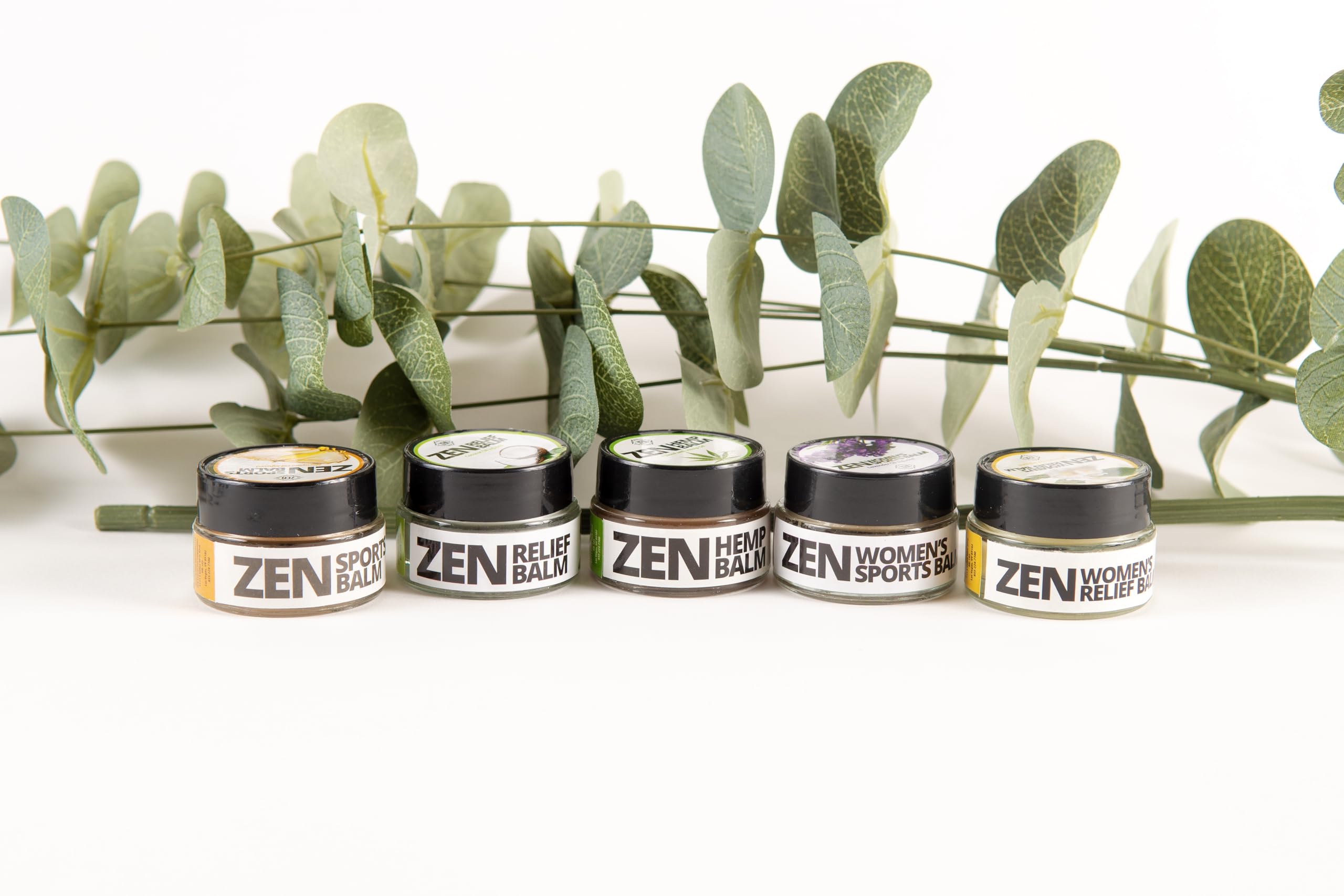 ZEN Variety Pack – Plant-Based Topical Balm Collection – Includes Relief, Sports, Women’s Sports, Women’s Relief & Hemp – 0.7 oz Each – #TrustedByLegends ZENAu supplements