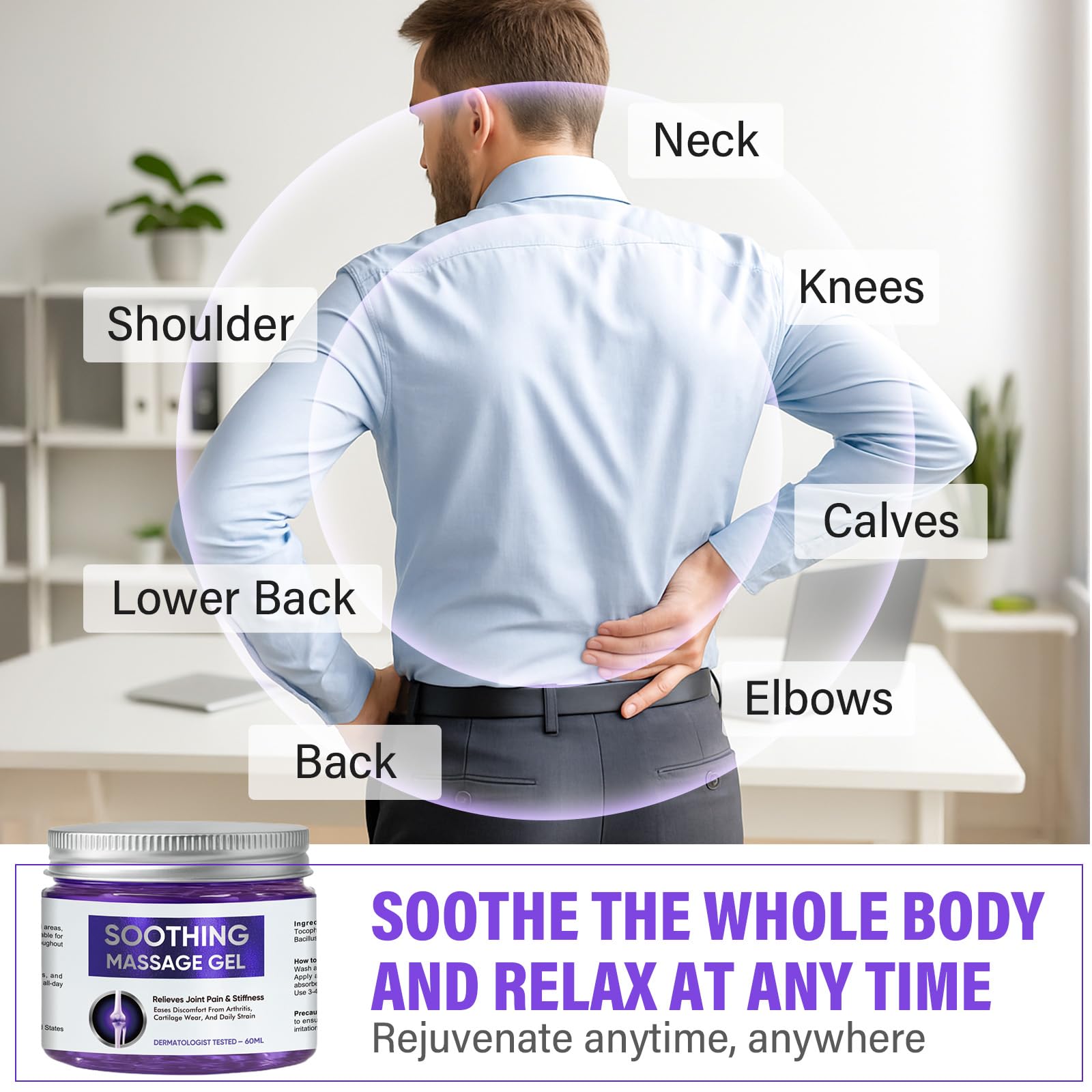 Joint Purple Gel, Fast-Absorbing Soothing Relief Massage Gel with Natural Extracts, Support Muscle, Joint, Shoulder, Knee, Back, Lumbar & Muscle Stiffness WKCWKCAu supplements