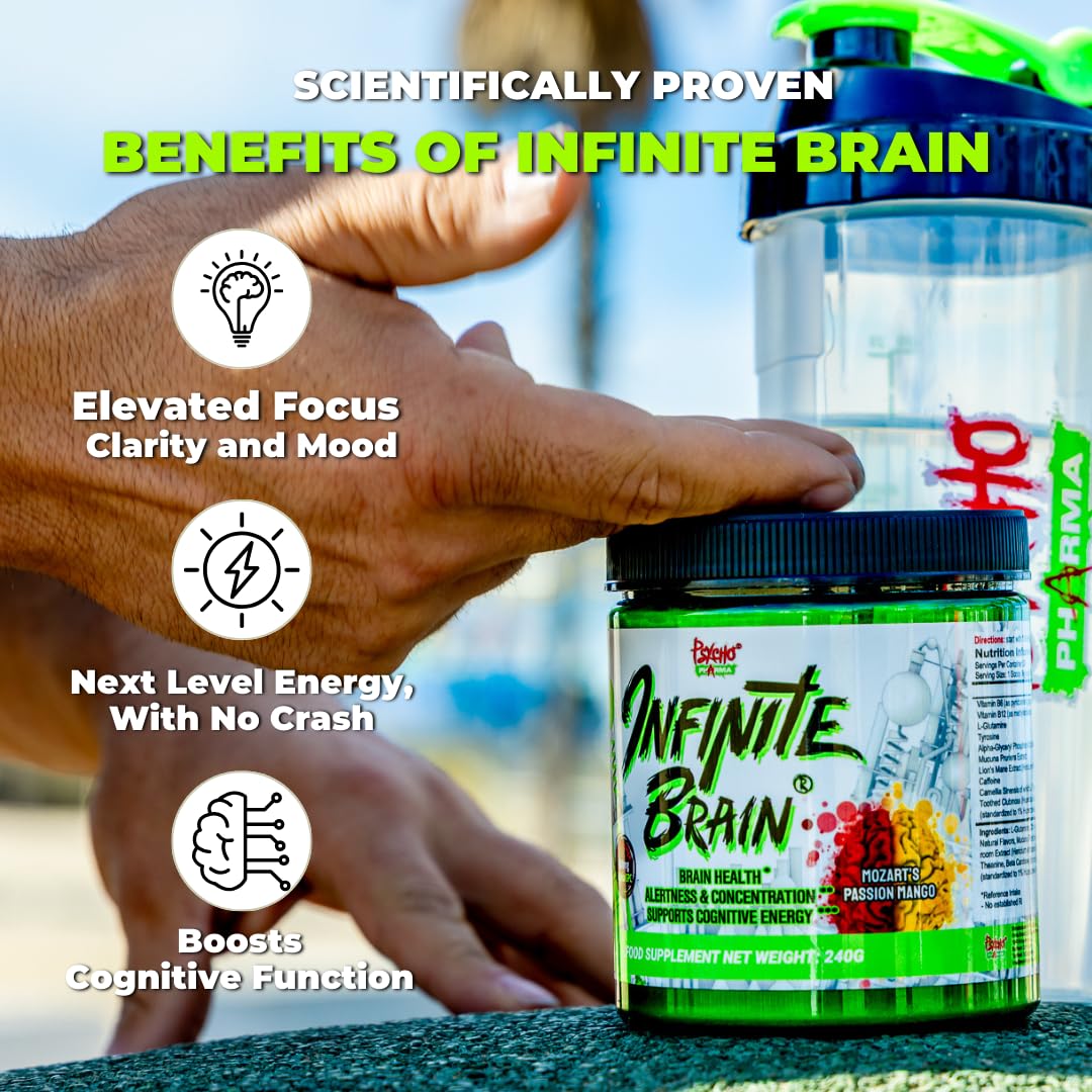 Psycho Pharma. Infinite Brain Nootropic Game Changer. Compete Win (Plato's Lemon Punch, 30 Serving) Psycho PharmaAu supplements