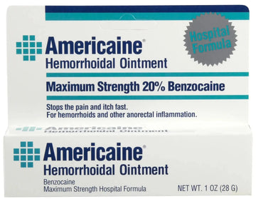 Americaine Hemorrhoidal Ointment Maximum Strength 20% Benzocaine 1 oz AmericaineAu supplements