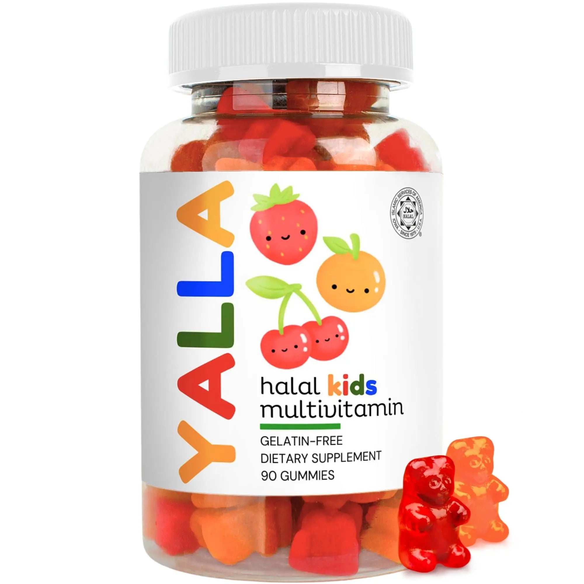 YALLA Halal Vitamins for Kids, Halal Kids Multivitamin Gummies, 45-90 Day Supply, Essential Vitamins with C, D3 YALLAAu supplements