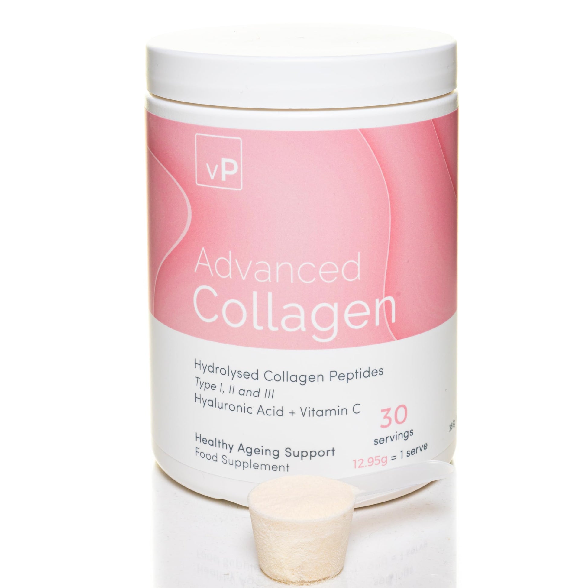 Advanced Collagen with Hyaluronic Acid - 12.95g x 30 Servings - Type 1 2 3 vP Vitality ProAu supplements