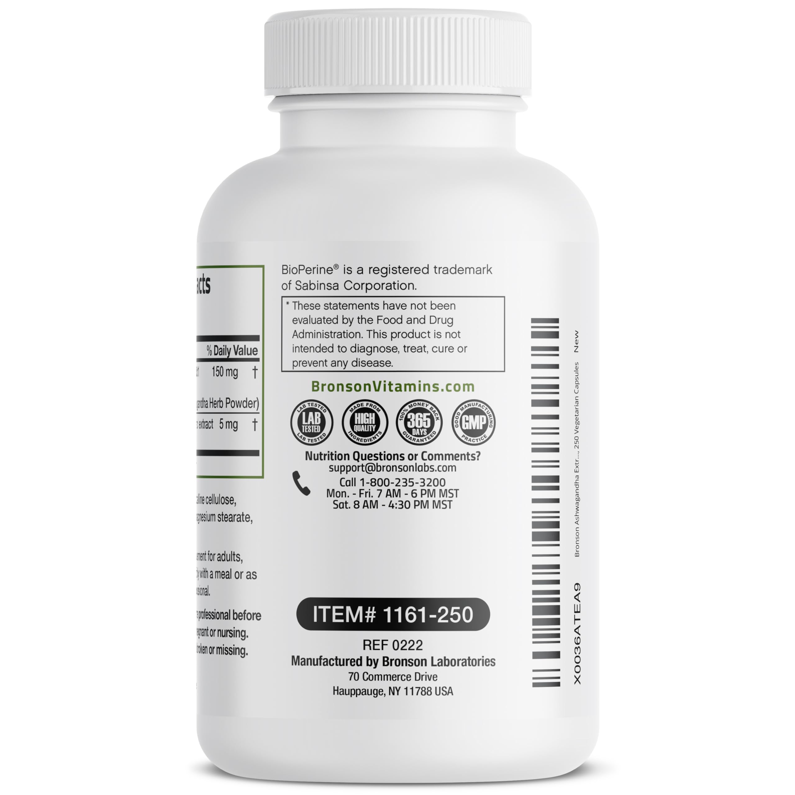 Bronson Ashwagandha Extra Strength 3000 mg Stress & Mood Support with BioPerine BronsonAu supplements