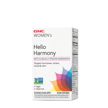 GNC Women's Hello Harmony | Clinically Proven Hormonal Support for Women | Supports Mood, Skin, and Stress Management | Vegan and Gluten Free | 90 Count GNCAu supplements