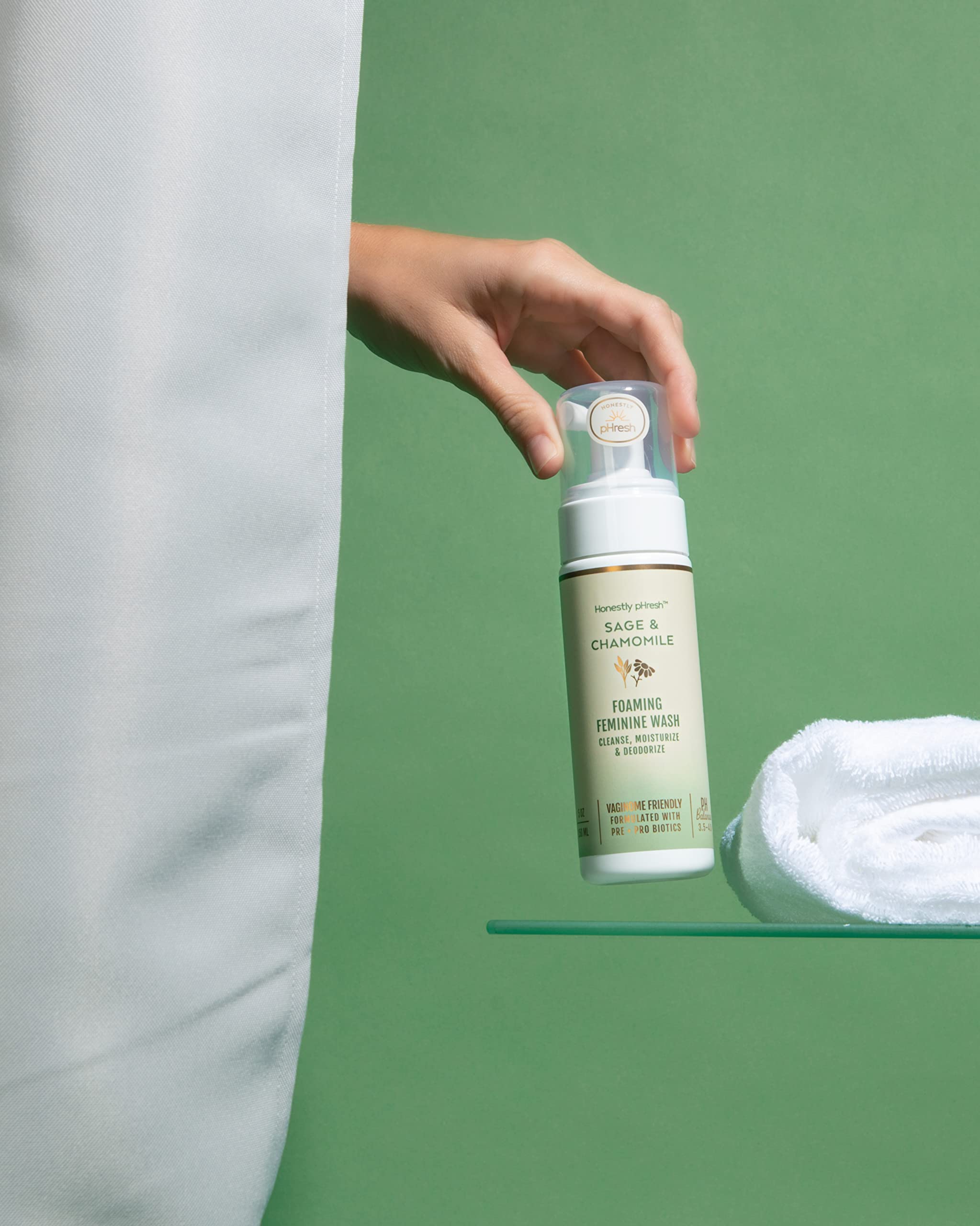Honestly pHresh Natural Prebiotic & Probiotic Foaming Feminine Wash, pH Balanced with Essential Minerals Honestly pHreshAu supplements