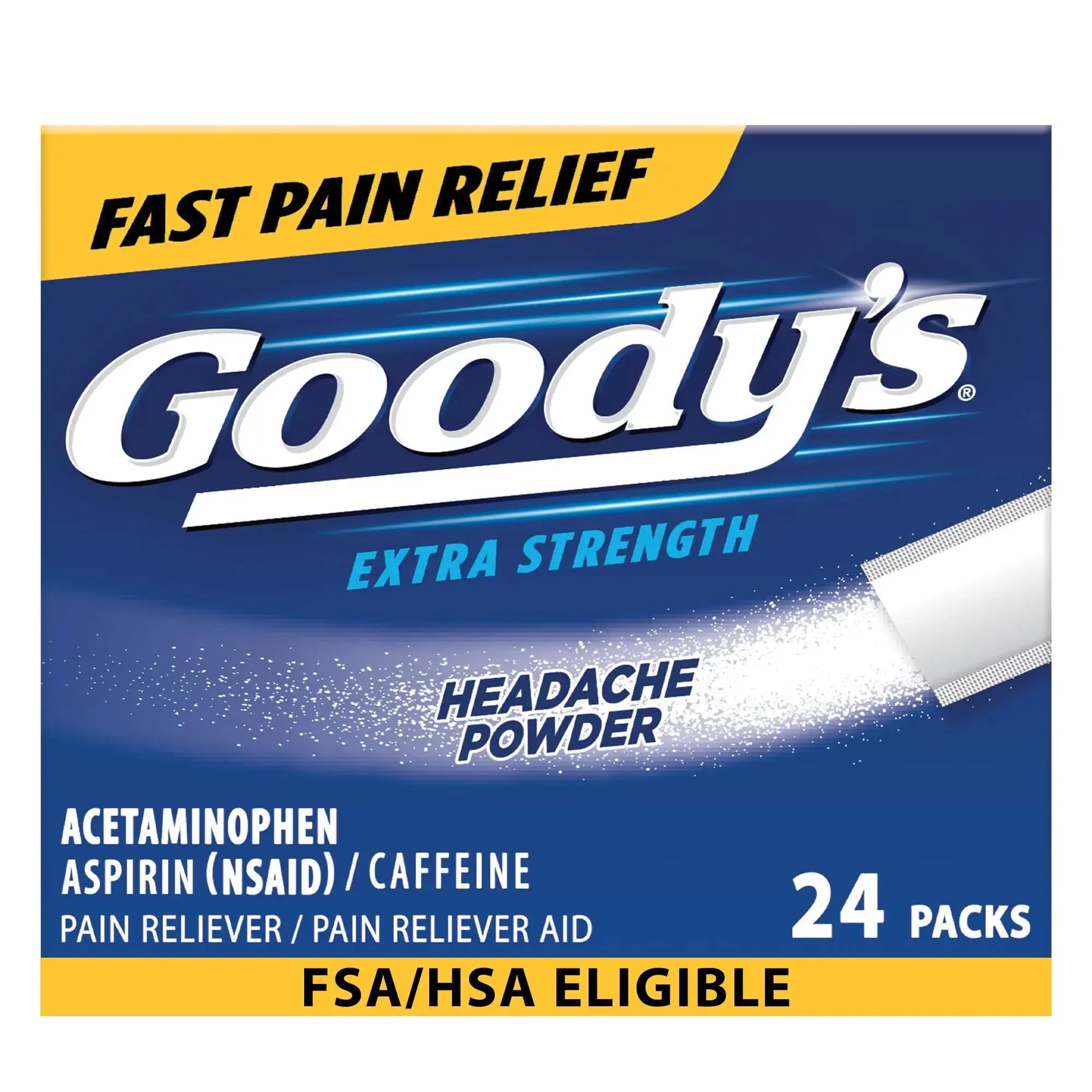 Goody’s Headache Powder Extra Strength Pain Relief, Triple Action Headache Relief with Aspirin, Acetaminophen & Caffeine, 24 Count Goody'sAu supplements
