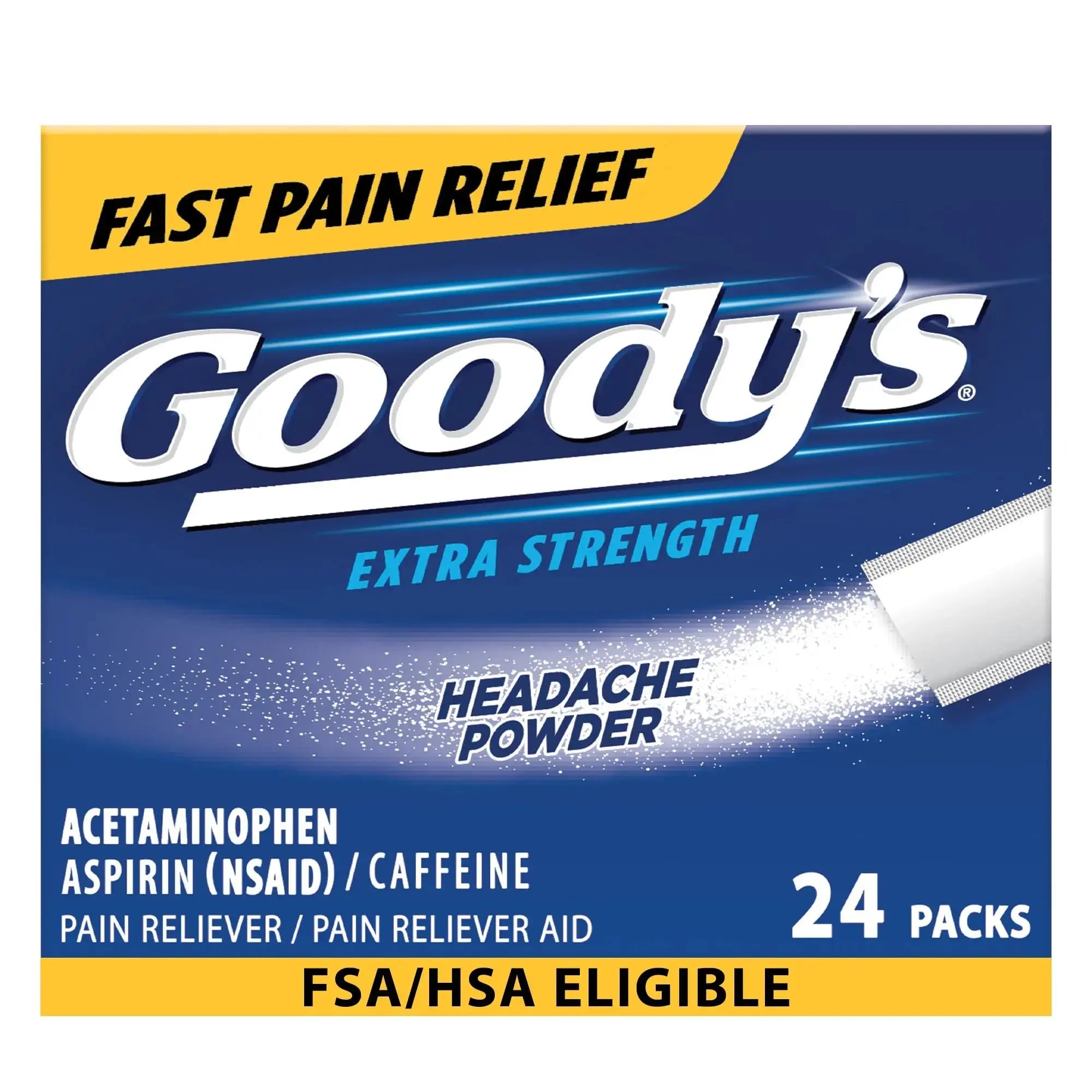 Goody’s Headache Powder Extra Strength Pain Relief, Triple Action Headache Relief with Aspirin, Acetaminophen & Caffeine, 24 Count Goody'sAu supplements